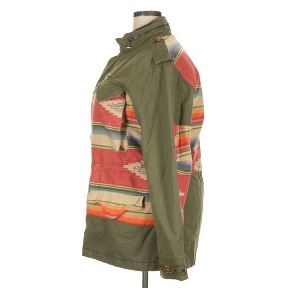 Polo Ralph Lauren Embroidered Field Jacket Military Patchwork Southwestern Aztec - Picture 11 of 13